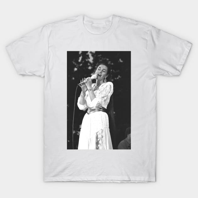 Crystal Gayle BW Photograph T-Shirt by Concert Photos